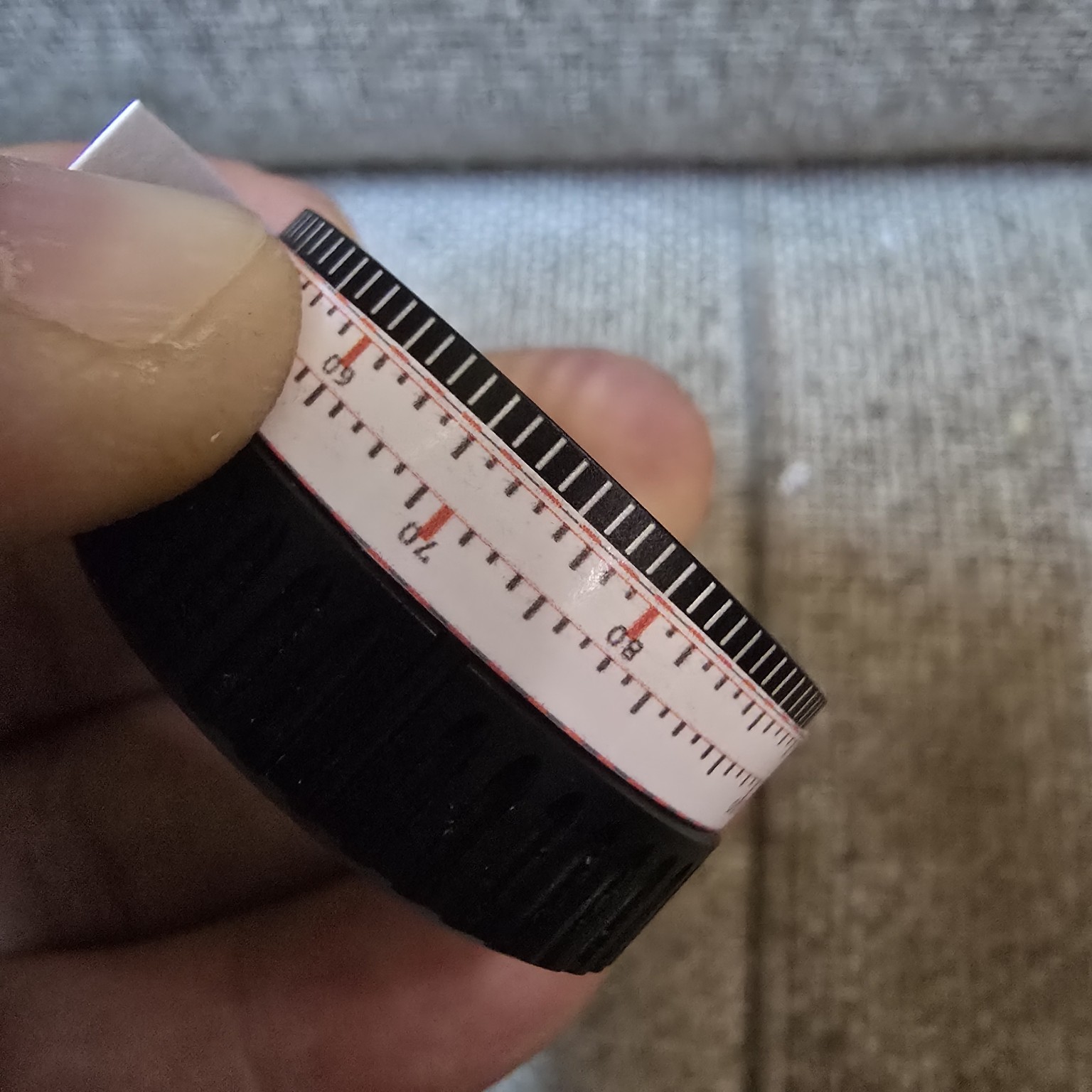Printed turret label aligned with the scope's black factory tick marks